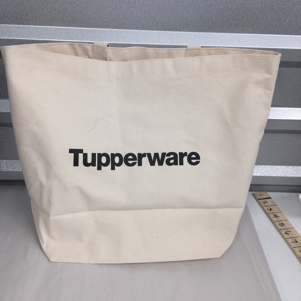 Heavy Large Canvas Tupperware Tote Bag